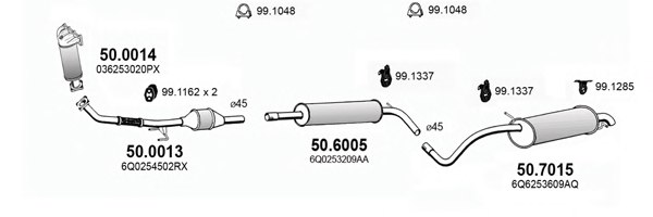 ASSO ART3717 Exhaust System